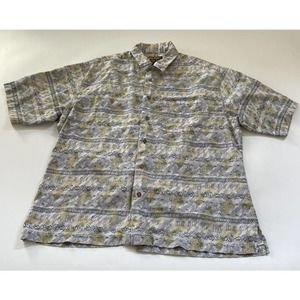 John Rich and Bros Woolrich Collared Shirt Hawaiian Button Up Mens‎ Large Top